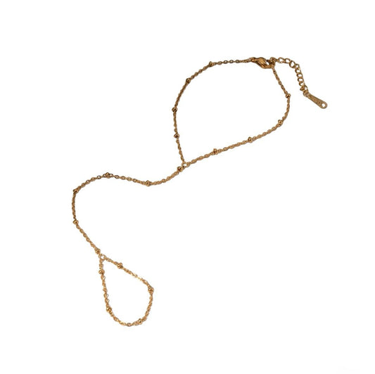 18k Gold Plated Sara Hand Chain Bracelet